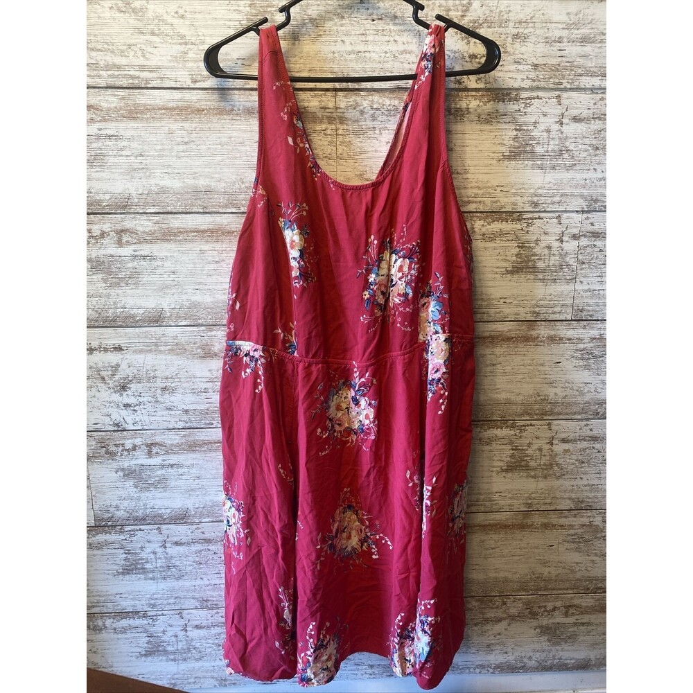 Torrid Challis Floral Pink Mini Dress Size 3 With Keyhole Tie Back